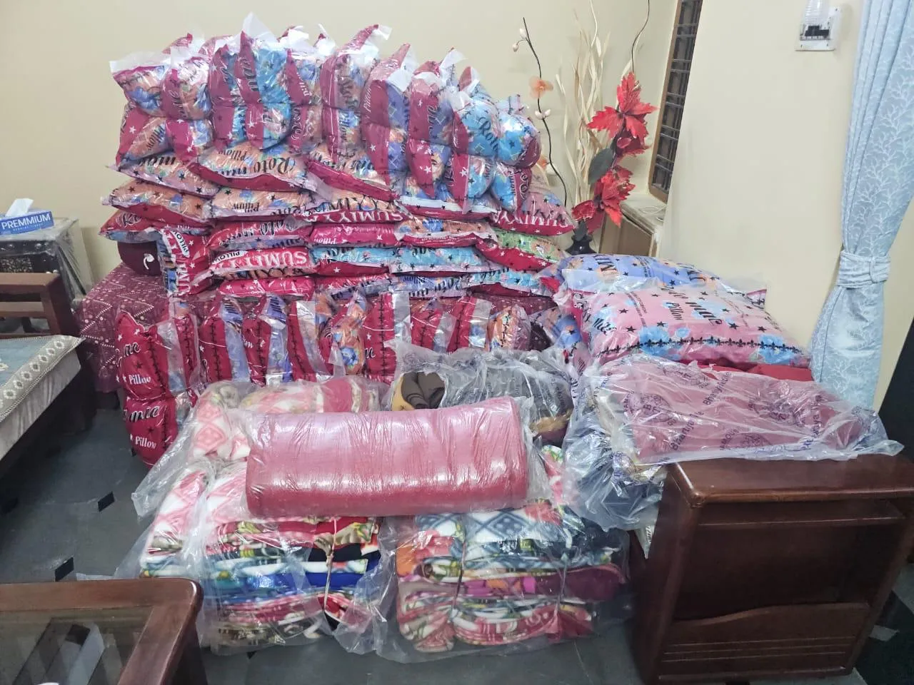 Providing warm blankets to needy families